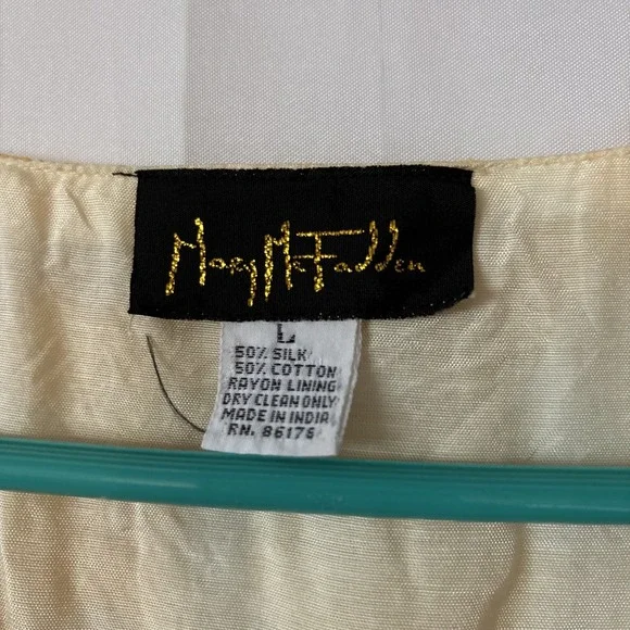 Vtg Mary McFadden Vest Womens Medium Jacquard Linen/Rayon Paisley Artsy Hippie L - Picture 4 of 9